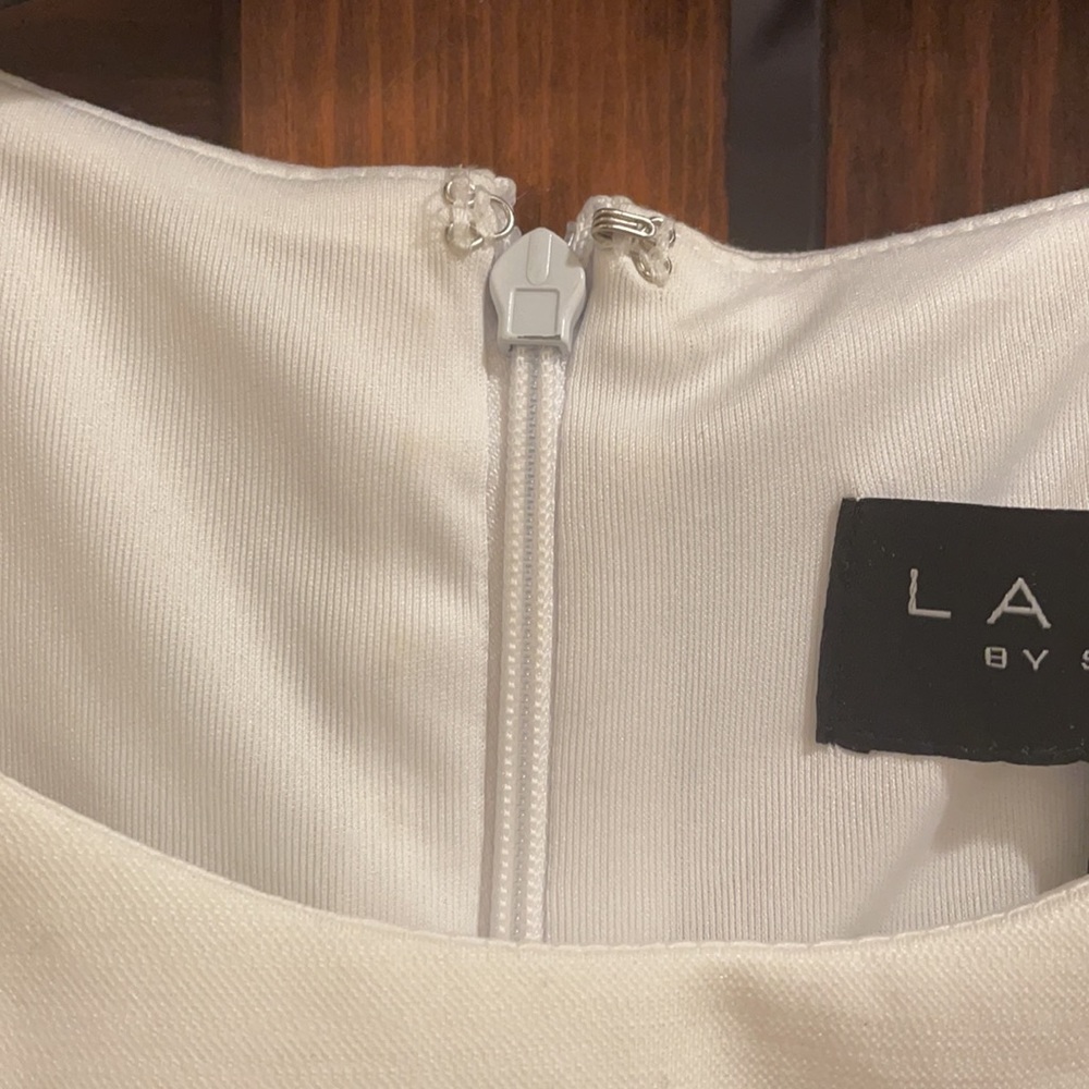 Laundry White Ruched Ruffle Dress - Picture 5 of 10